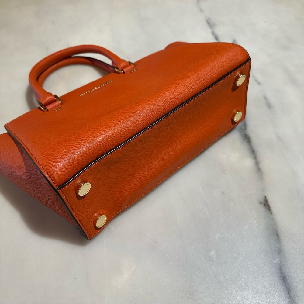 MICHAEL Michael Kors Orange Saffiano Leather Tote - Picture 3 of 6